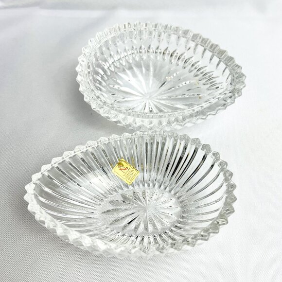 Crystal Vintage Lidded Egg Nachtmann Bleikristall in Box W Germany 5” long - Picture 4 of 11